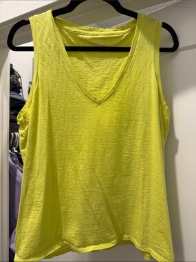 J. Crew Neon Yellow V-Neck Sleeveless Tank